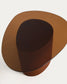 Tavolino da caffè Olir in vetro temperato e acciaio marrone 82 x 74 cm