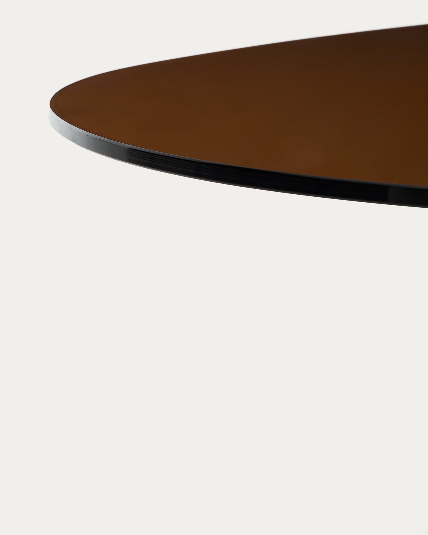 Tavolino da salotto Olir in vetro temperato e acciaio marrone 140 x 80 cm