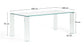Tavolo Adularia in vetro temperato trasparente Adularia 200 x 100 cm