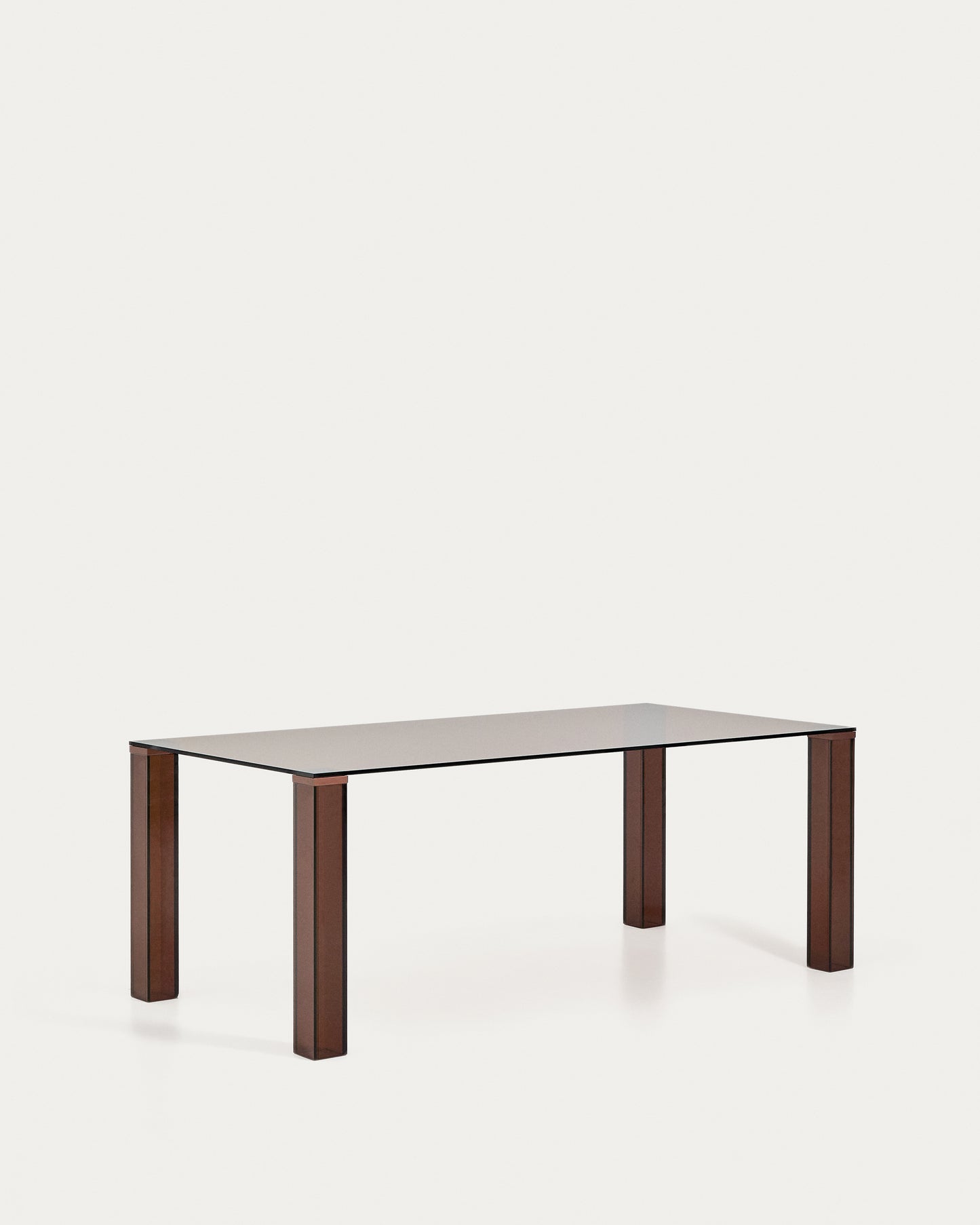 Tavolo Adularia in vetro temperato marrone 200 x 100 cm
