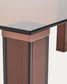 Tavolo Adularia in vetro temperato marrone 160 x 90 cm