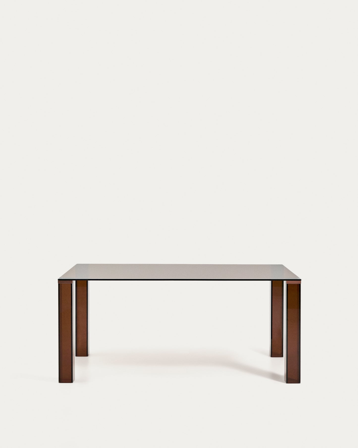 Tavolo Adularia in vetro temperato marrone 160 x 90 cm