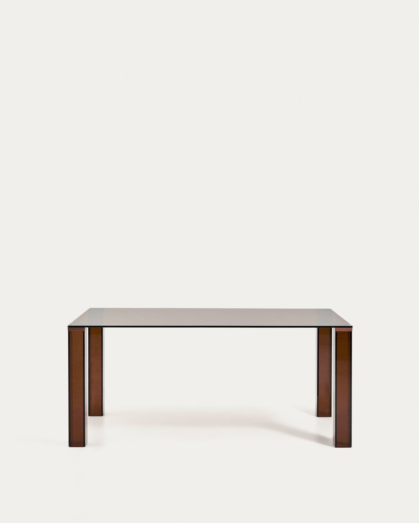 Tavolo Adularia in vetro temperato marrone 160 x 90 cm
