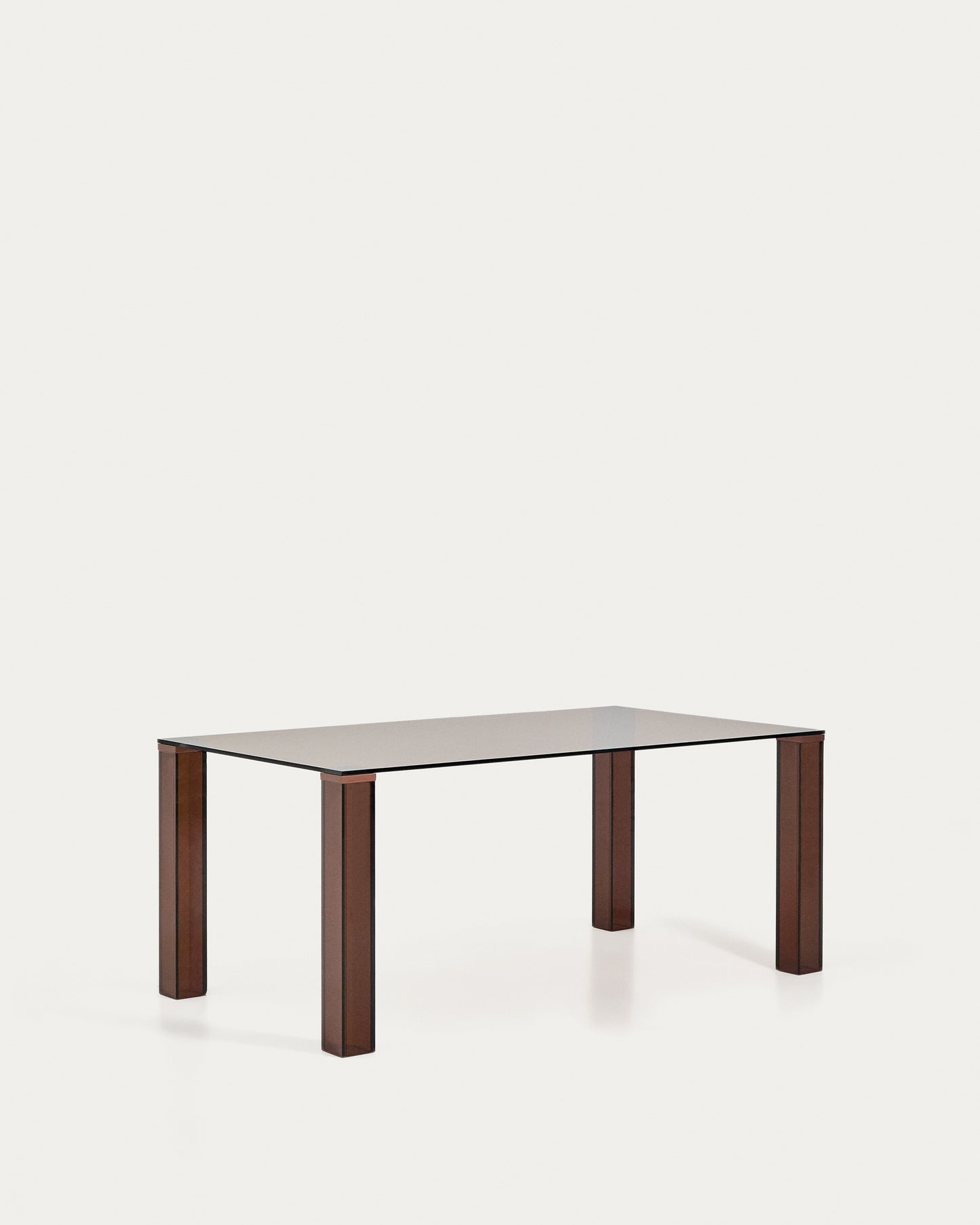 Tavolo Adularia in vetro temperato marrone 160 x 90 cm