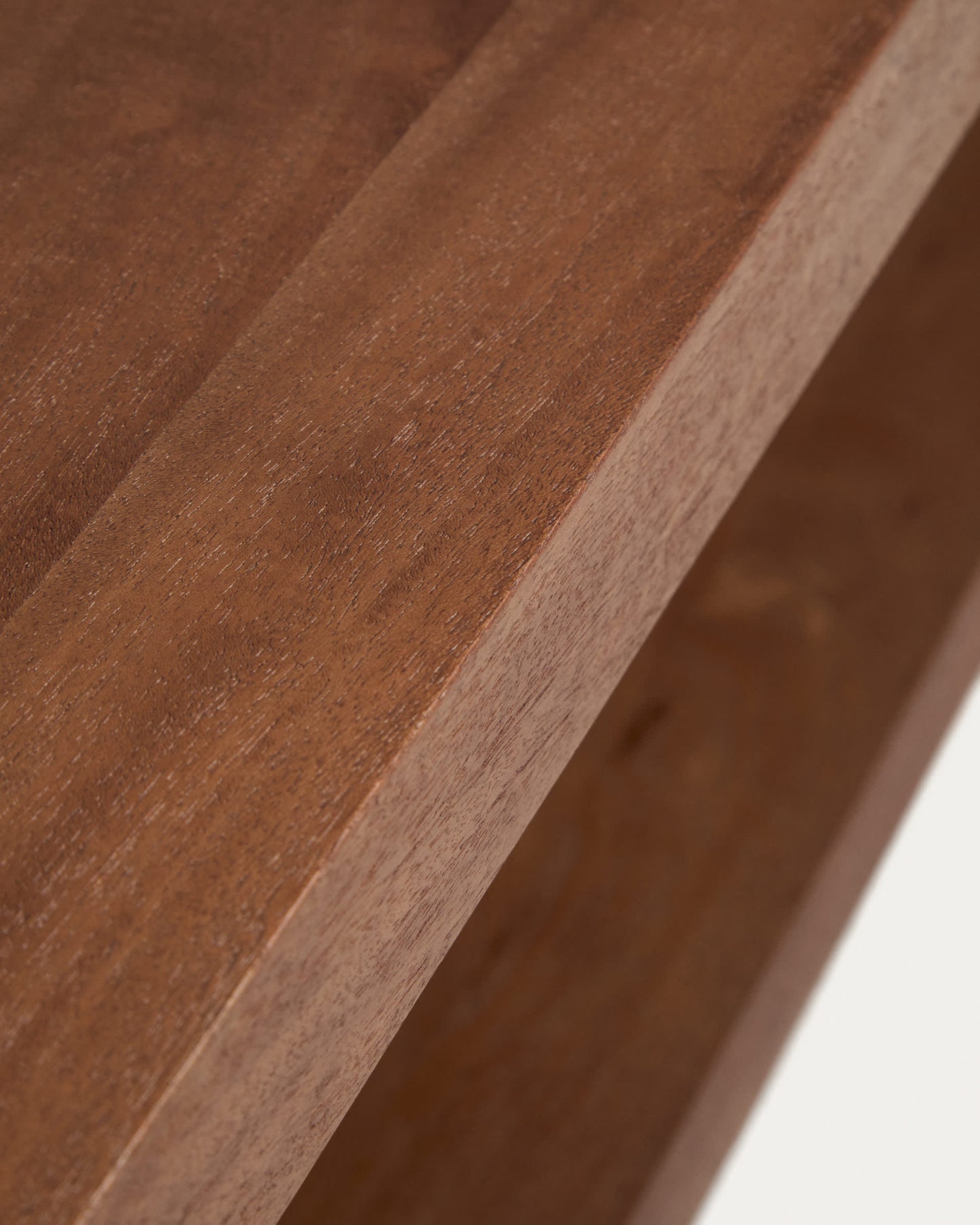 Tavolino da salotto Norani in legno massiccio e impiallacciatura di acacia 150 x 70 cm