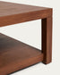 Tavolino da appoggio Norani in legno massiccio e impiallacciatura di acacia 90 x 90 cm