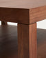 Tavolino da appoggio Norani in legno massiccio e impiallacciatura di acacia 90 x 90 cm
