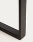 Tavolino Uxue in legno massiccio di acacia e gambe in acciaio nero 130 x 64 cm