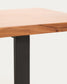 Panca Uxue in legno massiccio di acacia e gambe in acciaio nero 180 x 45 cm