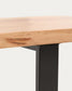 Panca Uxue in legno massiccio di acacia e gambe in acciaio nero 160 x 45 cm
