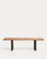 Panca Uxue in legno massiccio di acacia e gambe in acciaio nero 160 x 45 cm