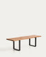 Panca Uxue in legno massiccio di acacia e gambe in acciaio nero 160 x 45 cm