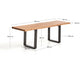 Panca Uxue in legno massiccio di acacia e gambe in acciaio nero 140 x 45 cm
