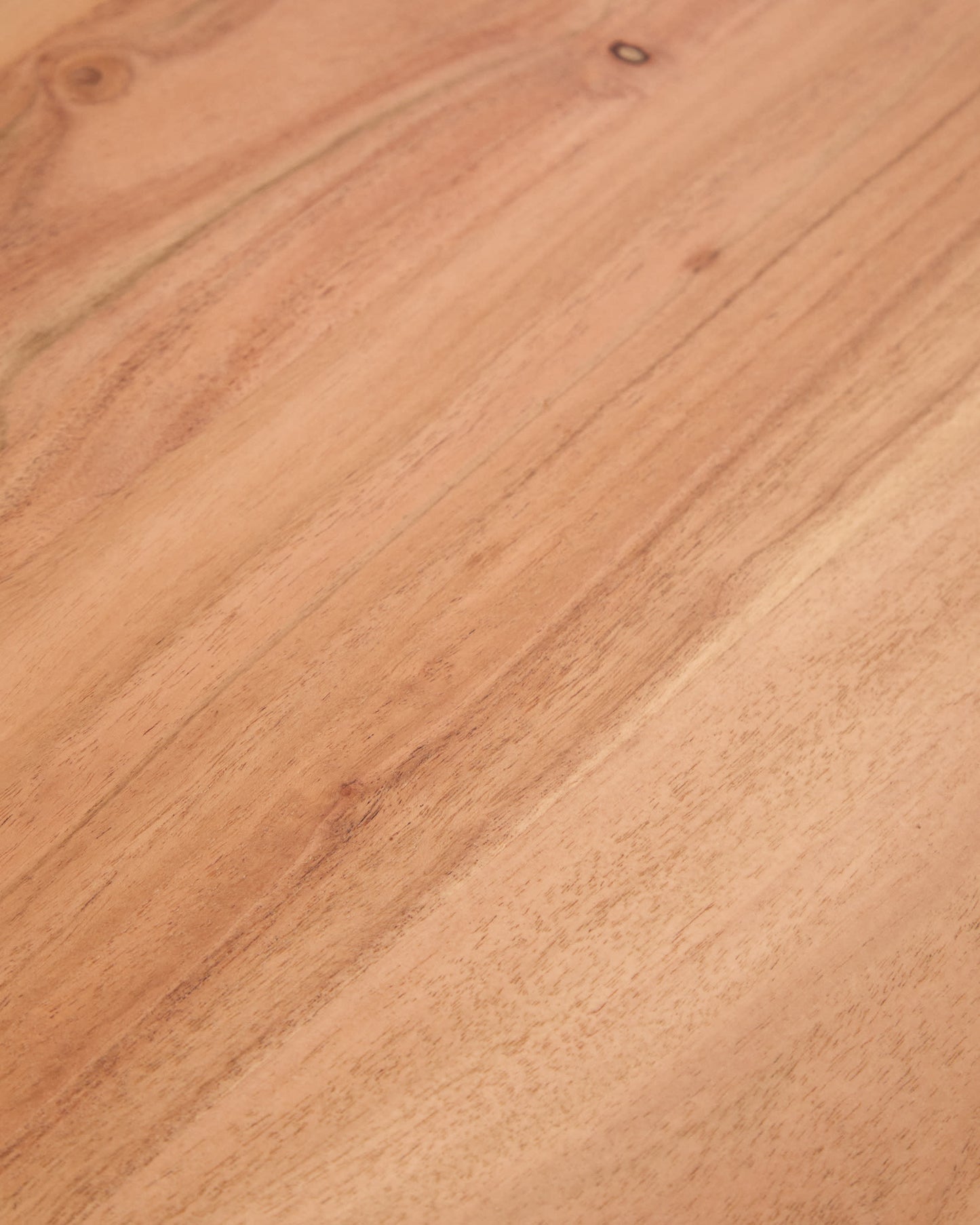 Panca Uxue in legno massiccio di acacia e gambe in acciaio nero 140 x 45 cm
