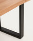 Panca Uxue in legno massiccio di acacia e gambe in acciaio nero 140 x 45 cm