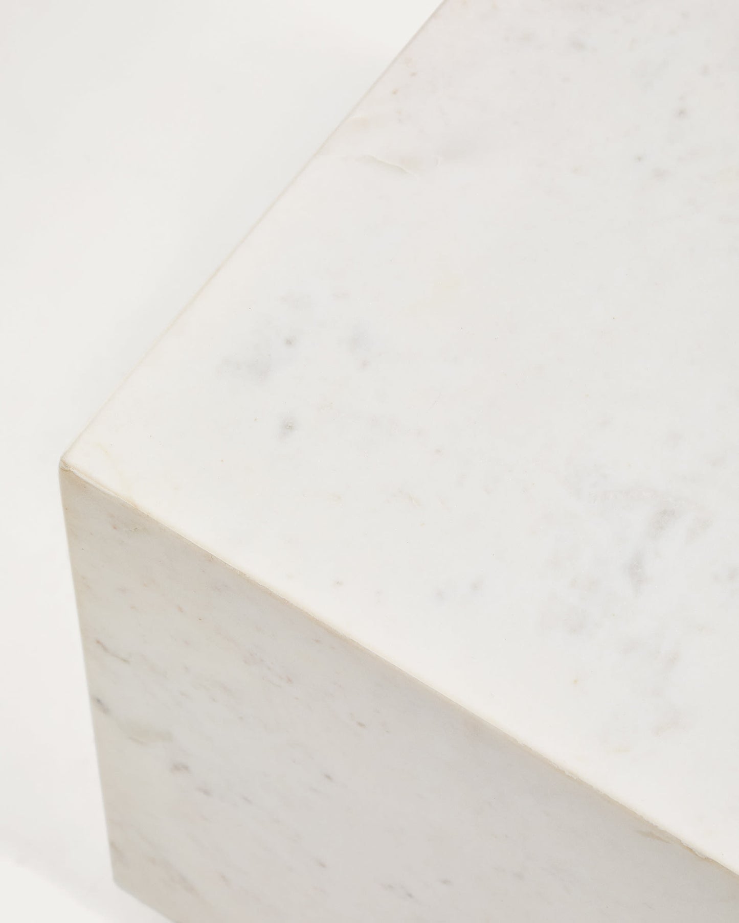 Tavolino da appoggio Sorein in marmo bianco 40 x 40 cm