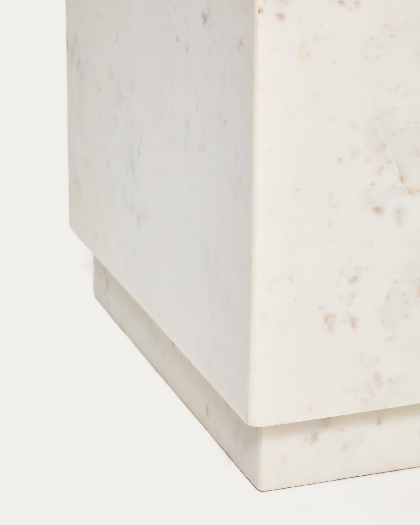Tavolino da appoggio Sorein in marmo bianco 40 x 40 cm
