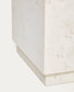 Tavolino da appoggio Sorein in marmo bianco 40 x 40 cm