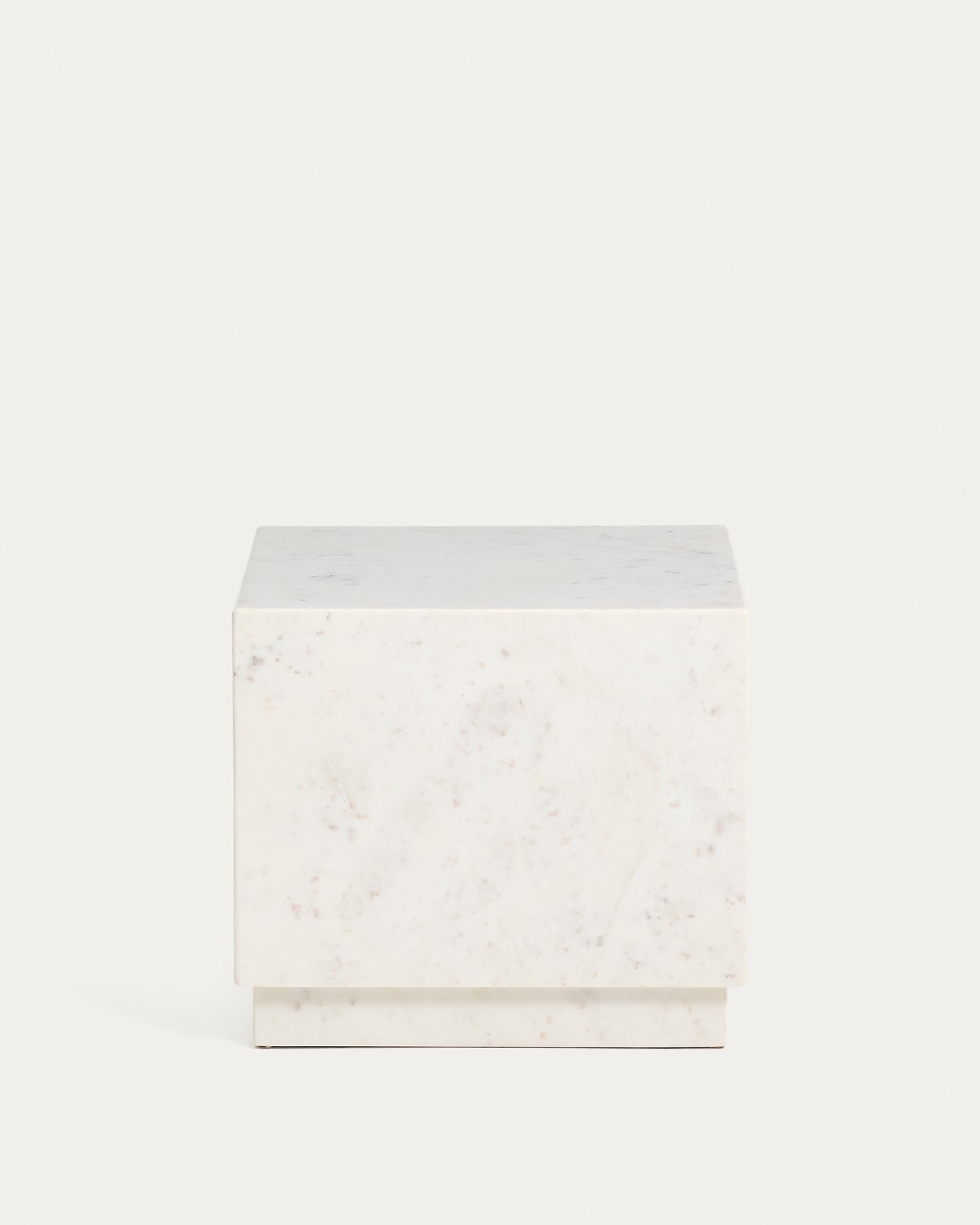 Tavolino da appoggio Sorein in marmo bianco 40 x 40 cm