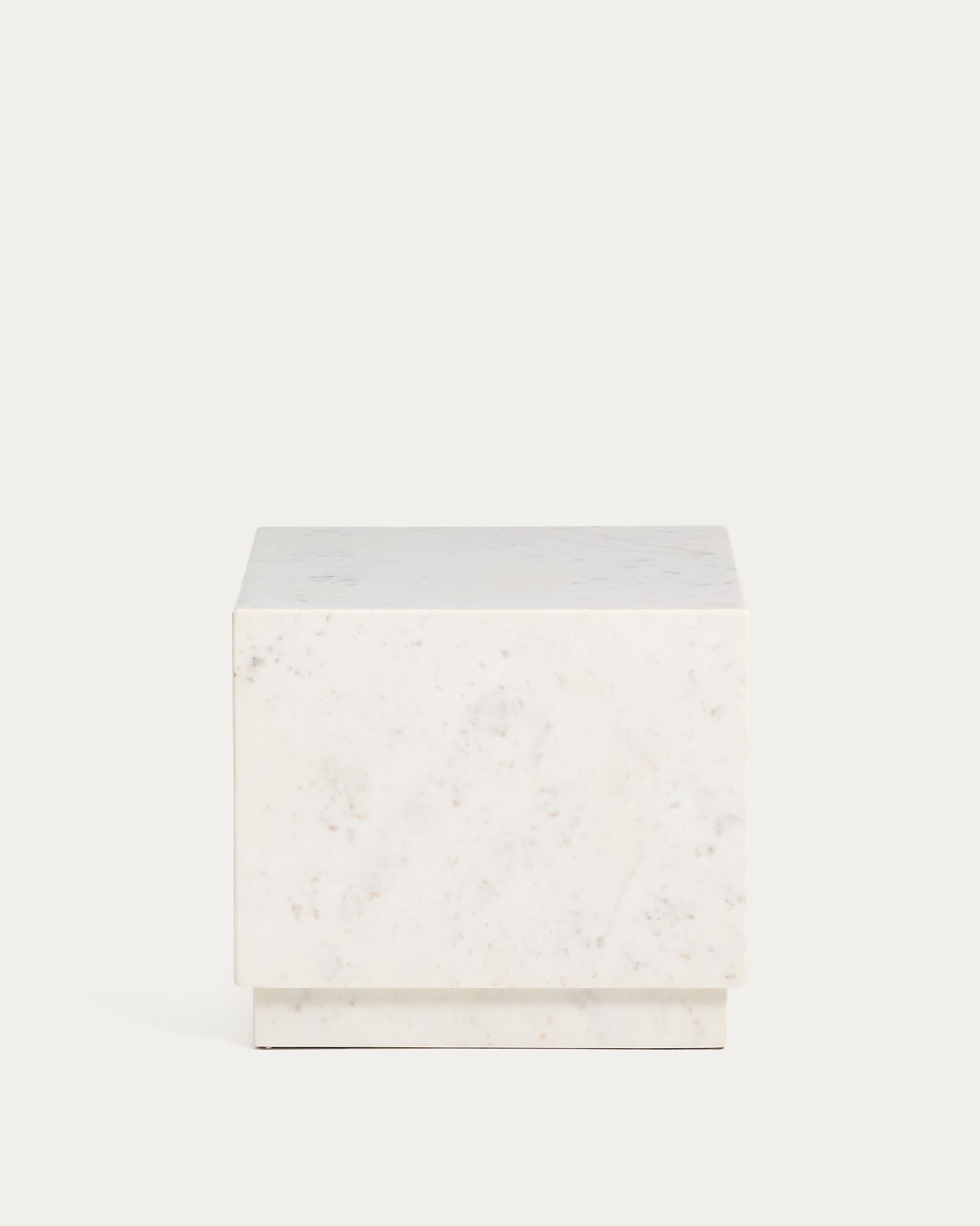 Tavolino da appoggio Sorein in marmo bianco 40 x 40 cm