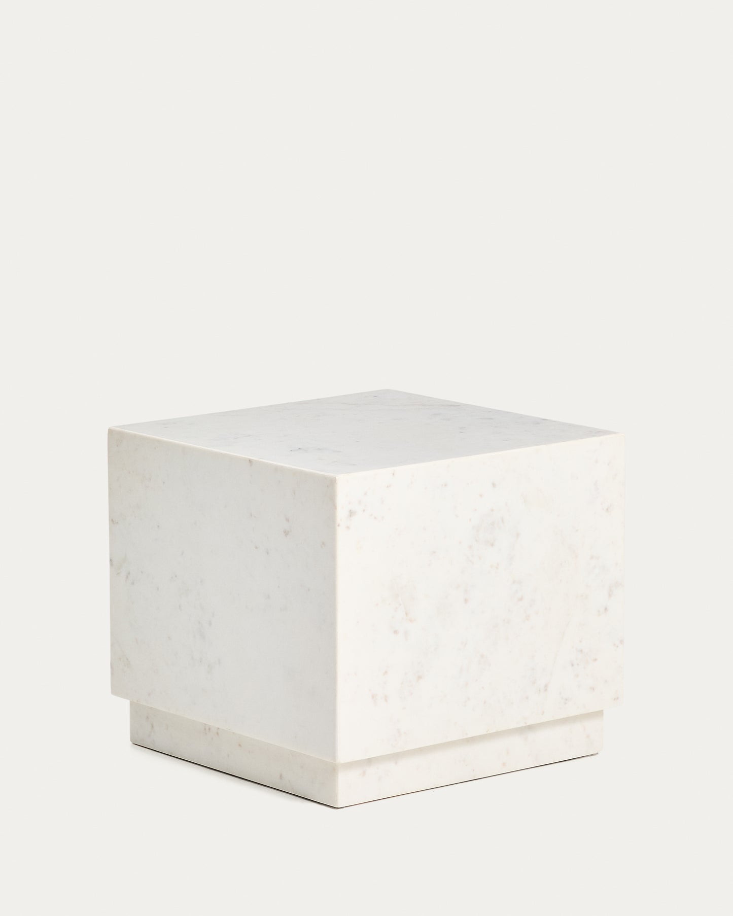 Tavolino da appoggio Sorein in marmo bianco 40 x 40 cm