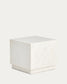 Tavolino da appoggio Sorein in marmo bianco 40 x 40 cm