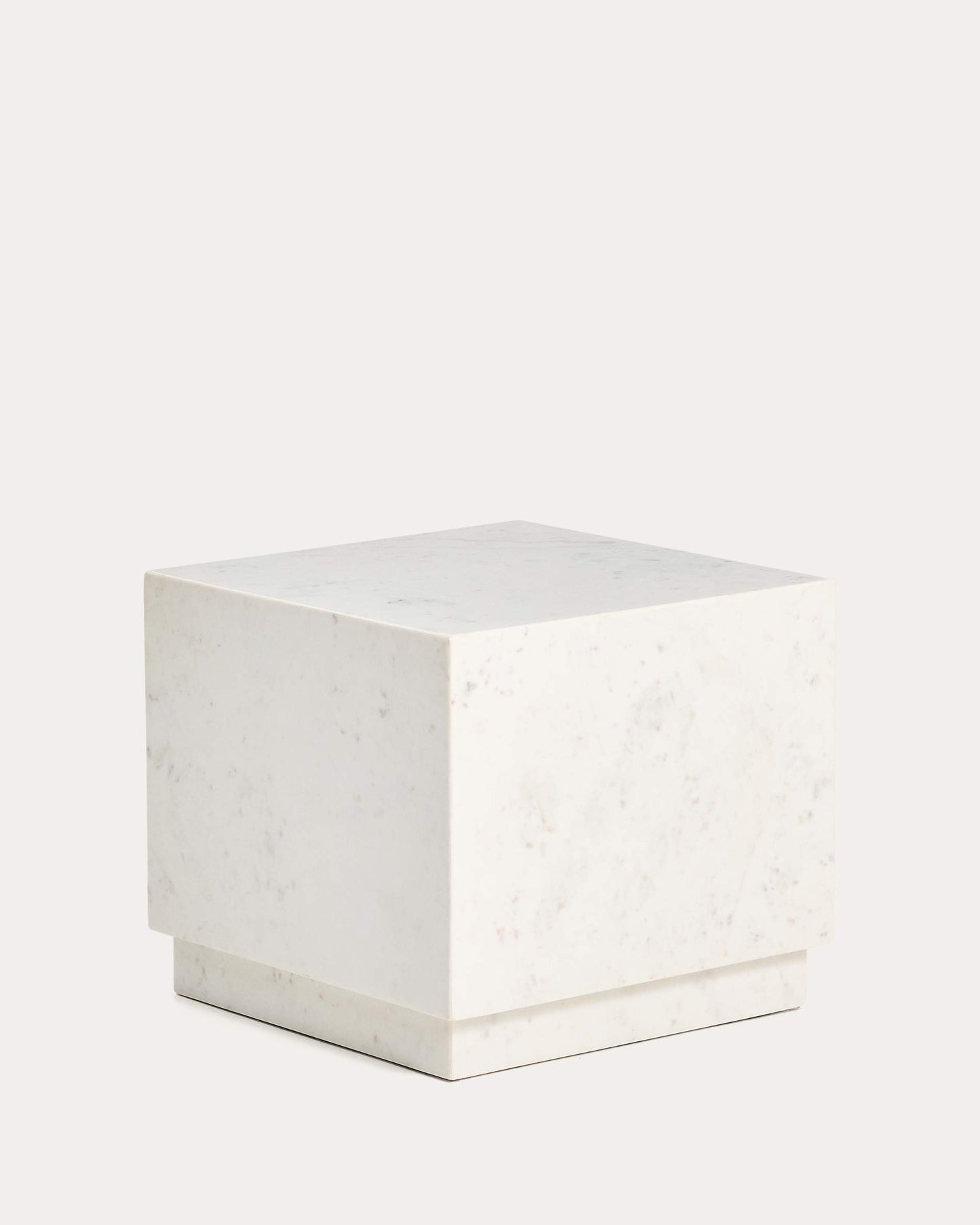 Tavolino da appoggio Sorein in marmo bianco 40 x 40 cm
