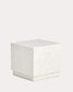 Tavolino da appoggio Sorein in marmo bianco 40 x 40 cm