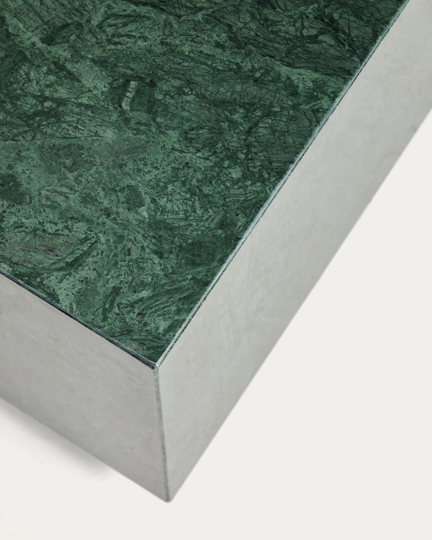Tavolino da appoggio Sorein in marmo verde 40 x 40 cm
