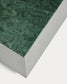 Tavolino da appoggio Sorein in marmo verde 40 x 40 cm