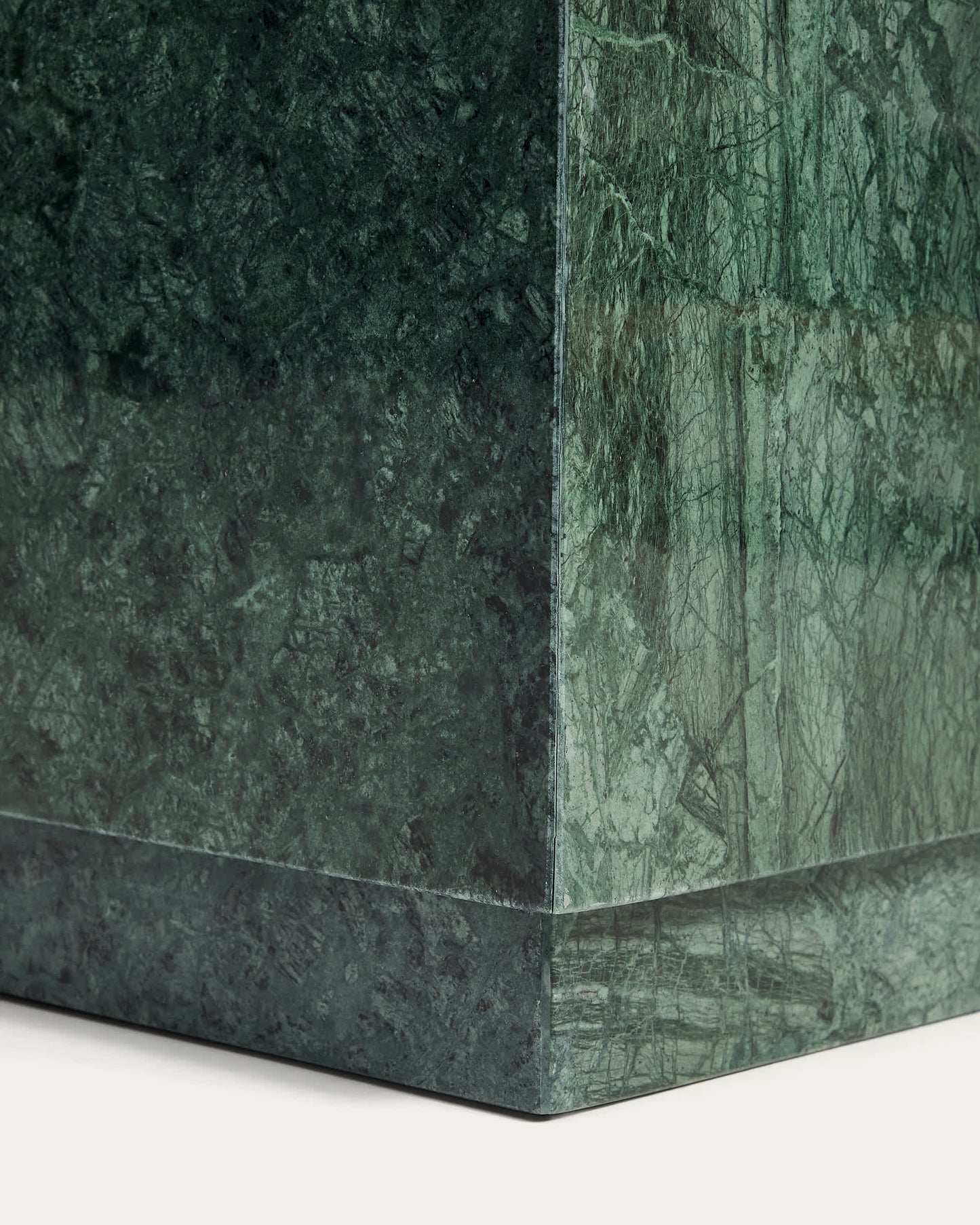 Tavolino da appoggio Sorein in marmo verde 40 x 40 cm