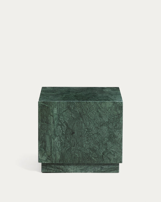 Tavolino da appoggio Sorein in marmo verde 40 x 40 cm
