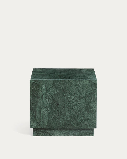 Tavolino da appoggio Sorein in marmo verde 40 x 40 cm