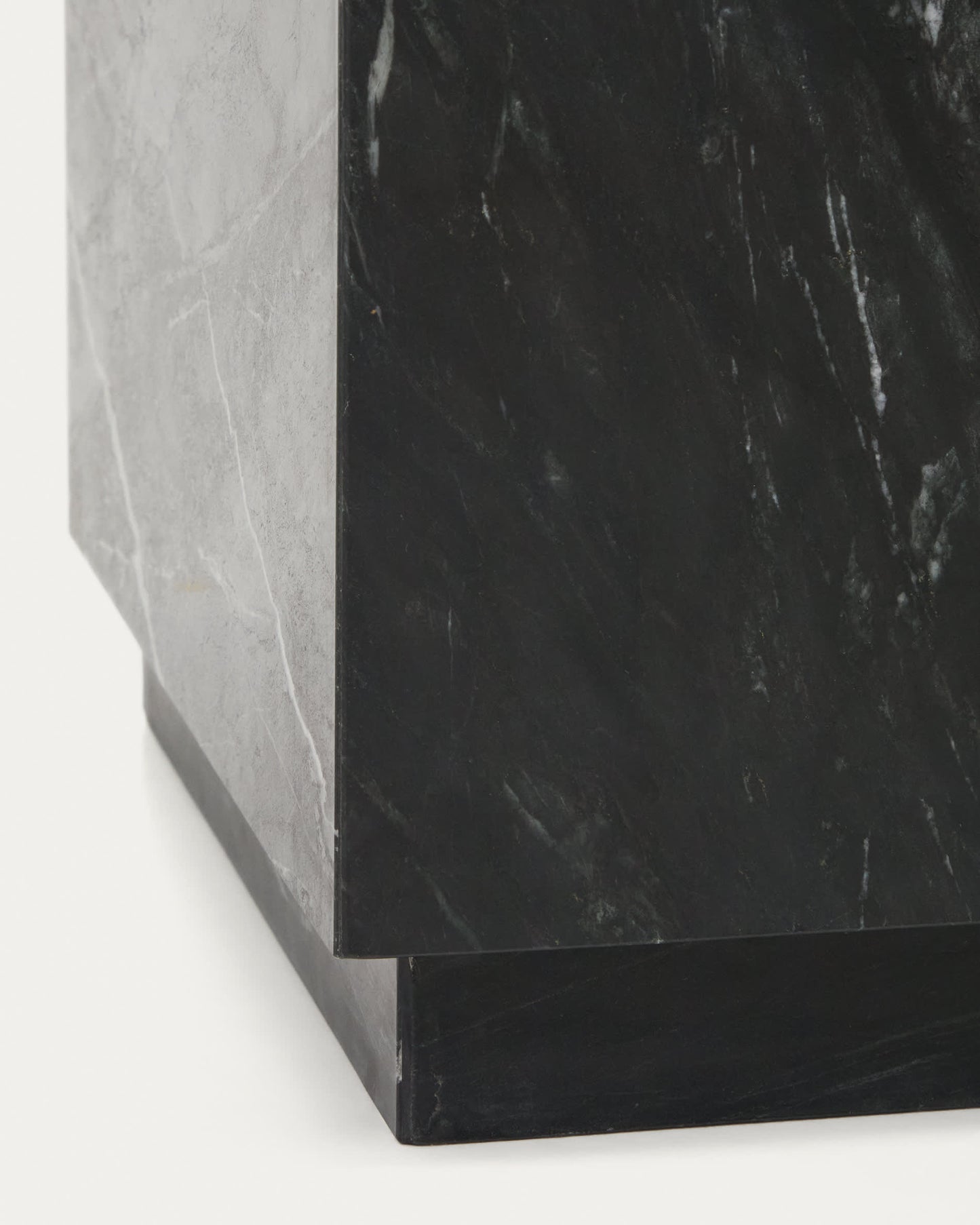 Tavolino da appoggio Sorein in marmo nero 40 x 40 cm