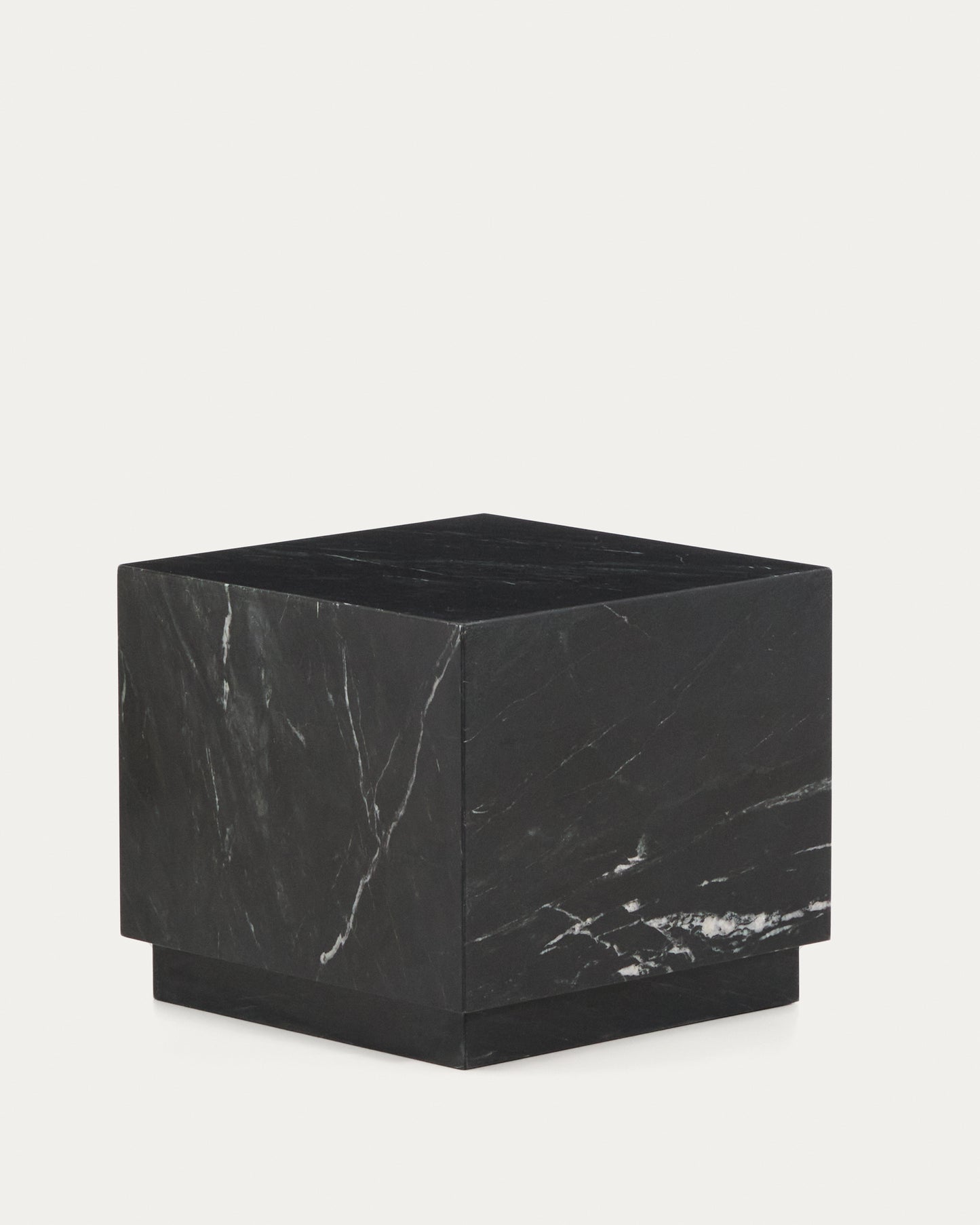 Tavolino da appoggio Sorein in marmo nero 40 x 40 cm