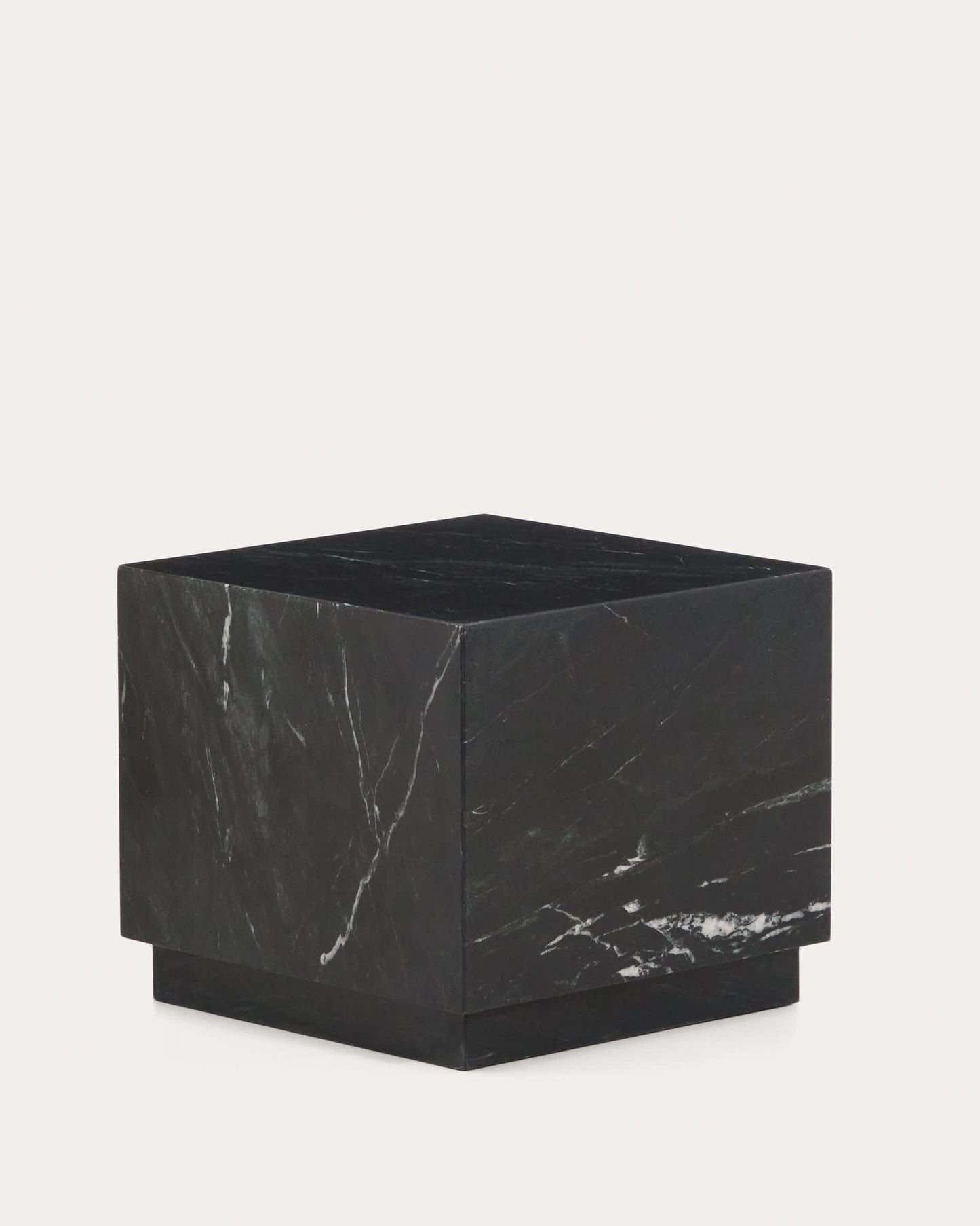 Tavolino da appoggio Sorein in marmo nero 40 x 40 cm