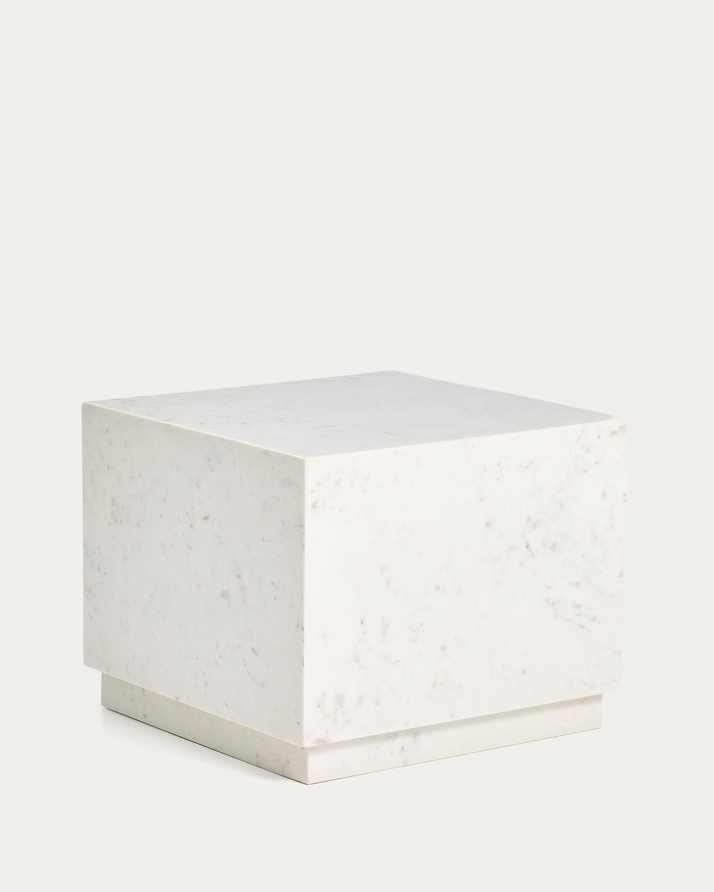 Tavolino da appoggio Sorein in marmo bianco 50 x 50 cm