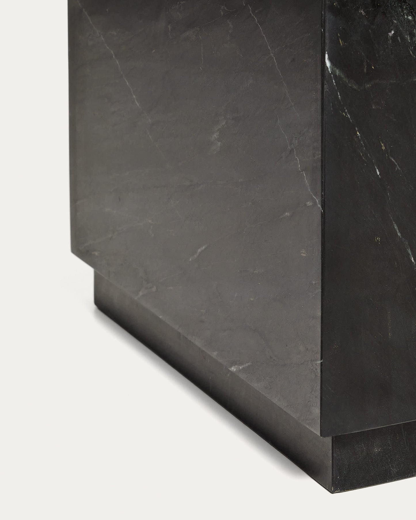 Tavolino da appoggio Sorein in marmo nero 50 x 50 cm