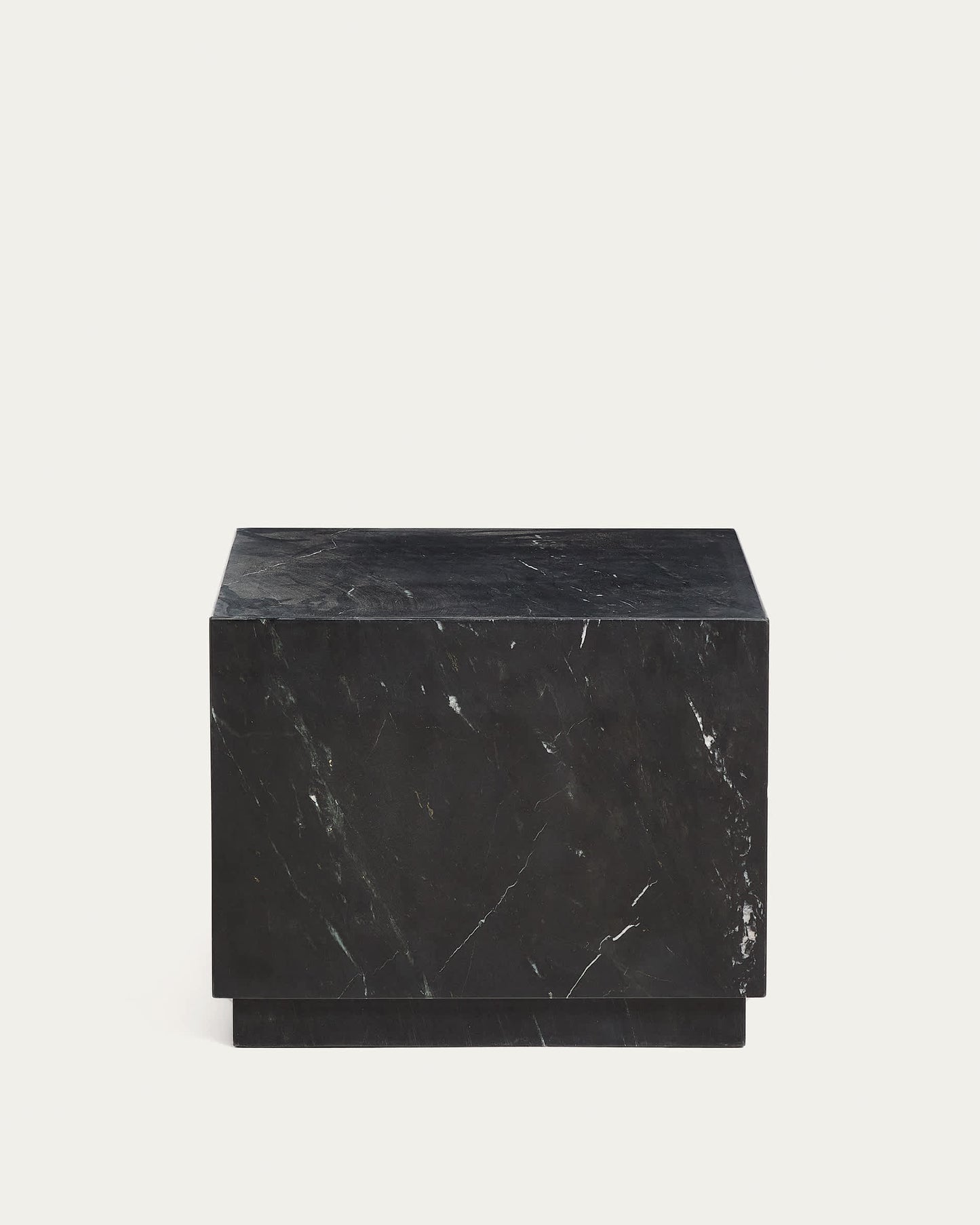 Tavolino da appoggio Sorein in marmo nero 50 x 50 cm