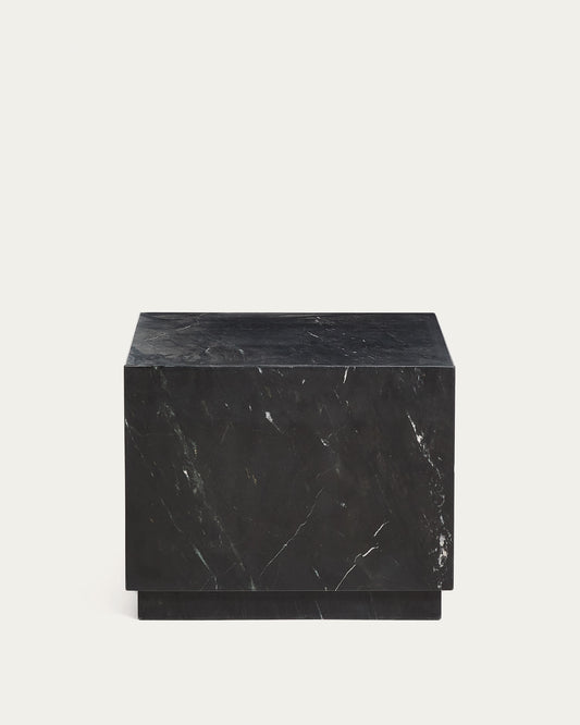 Tavolino da appoggio Sorein in marmo nero 50 x 50 cm
