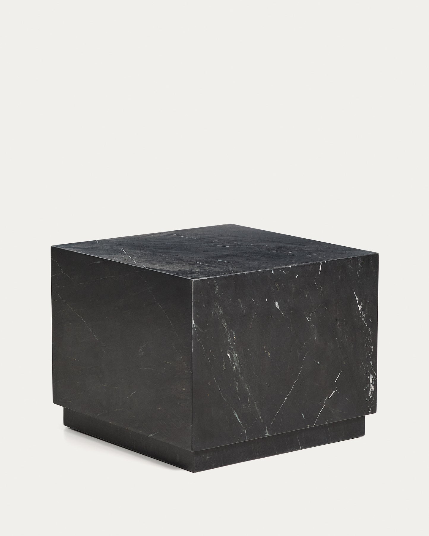 Tavolino da appoggio Sorein in marmo nero 50 x 50 cm