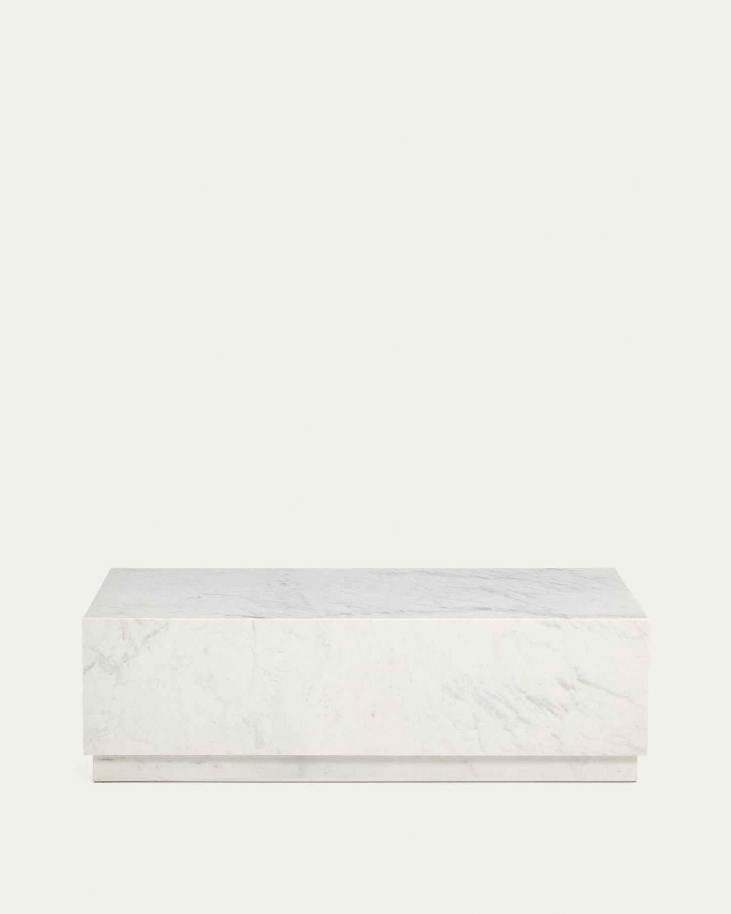 Tavolino da salotto Sorein in marmo bianco 100 x 50 cm