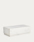 Tavolino da salotto Sorein in marmo bianco 100 x 50 cm