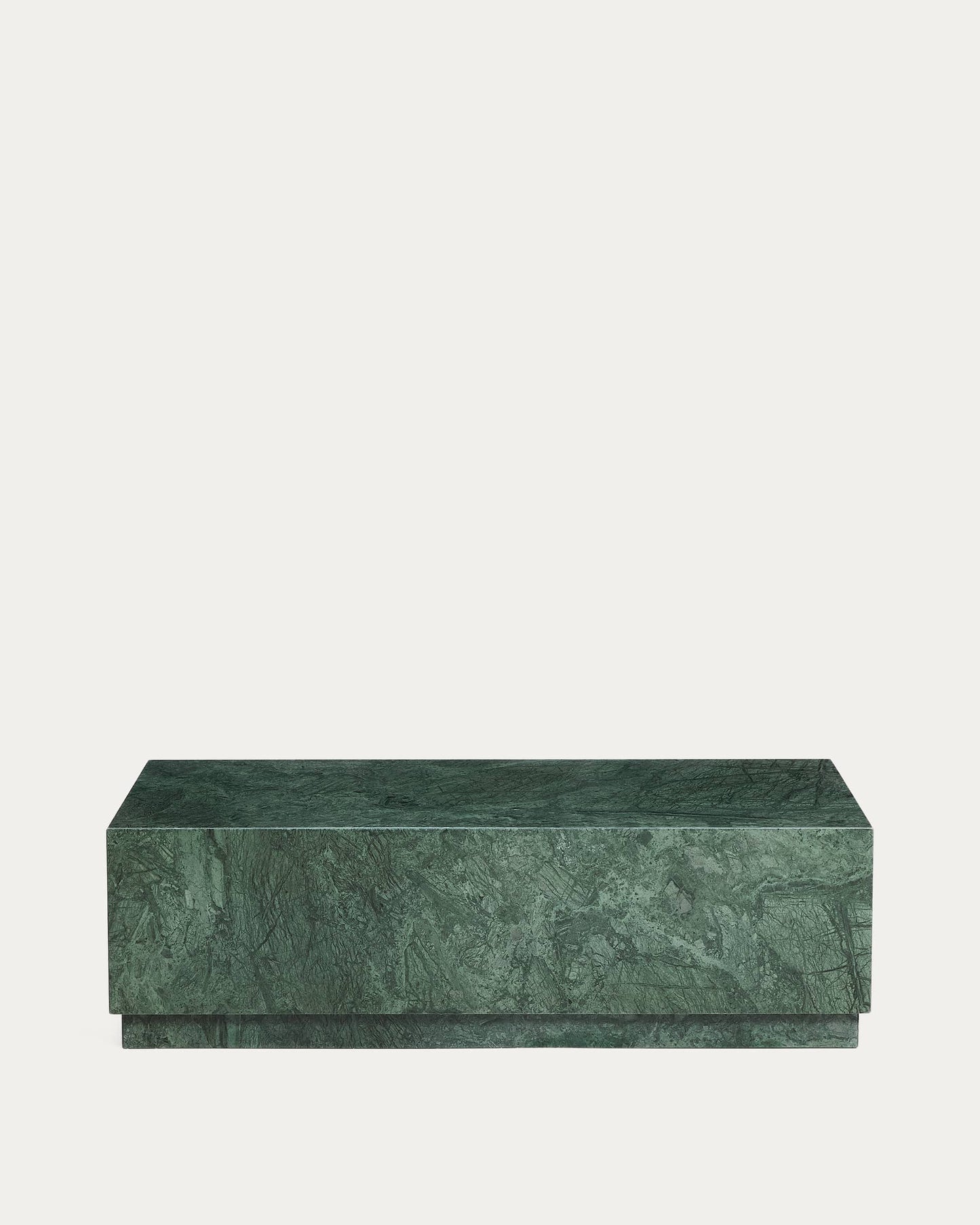 Tavolino da salotto Sorein in marmo verde 100 x 50 cm