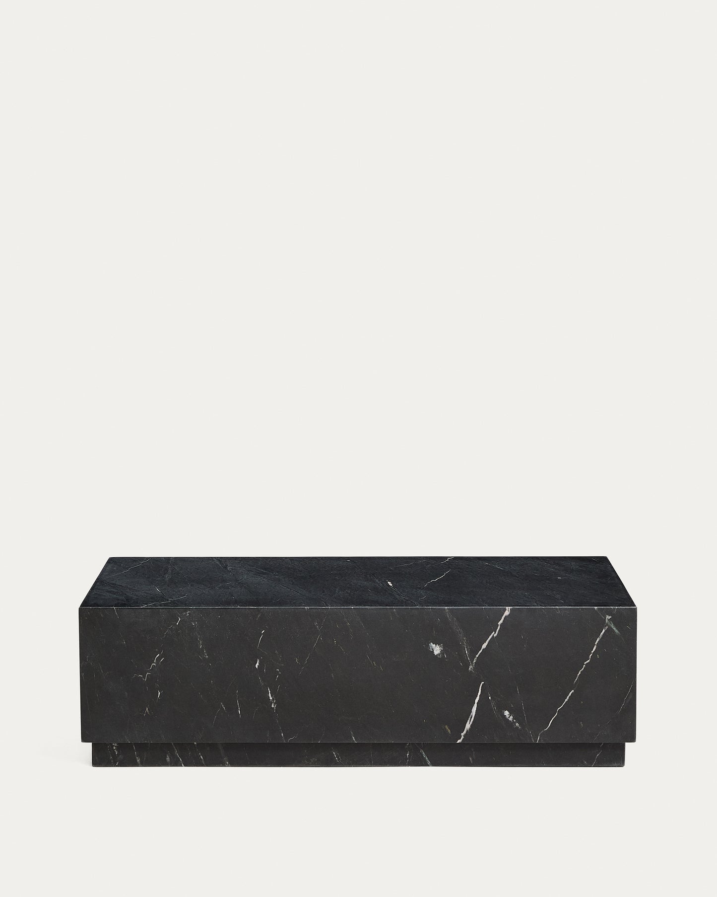 Tavolino da salotto Sorein in marmo nero 100 x 50 cm