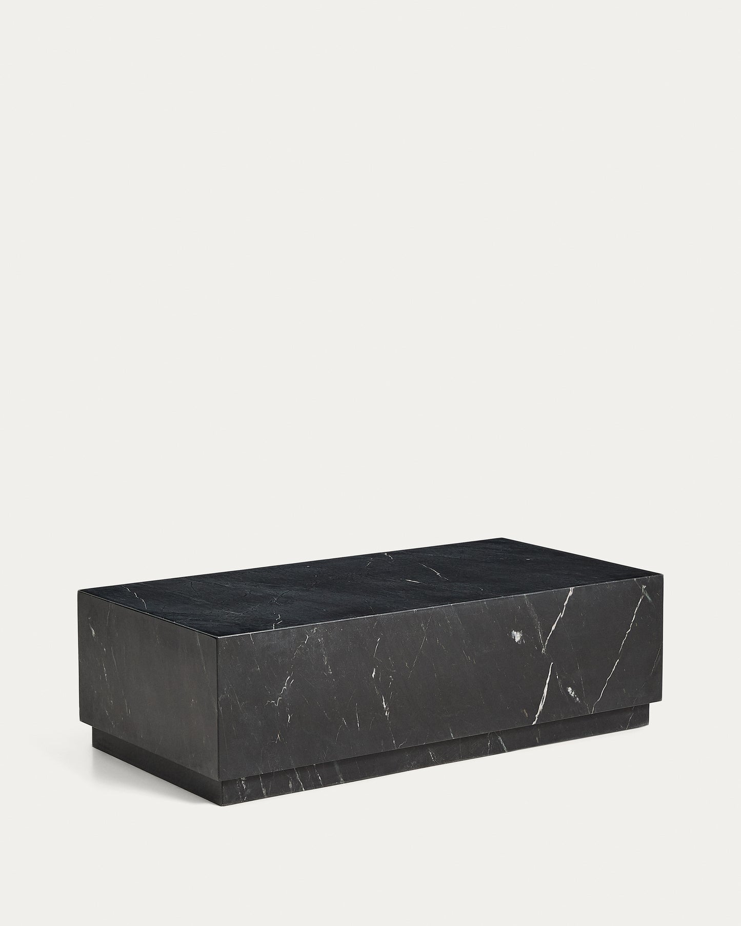 Tavolino da salotto Sorein in marmo nero 100 x 50 cm