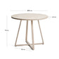 Tavolo rotondo Tella in acciaio zincato e piastrelle beige Ø 90 cm