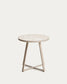 Tavolino rotondo Tella in acciaio zincato e piastrelle beige Ø 45 cm