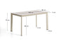 Tavolo Anafi in pietra sinterizzata e alluminio beige 140 x 80 cm