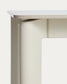 Tavolo Anafi in pietra sinterizzata e alluminio beige 140 x 80 cm